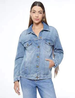 Chamarra denim Studio F Denim Western 80s de mezclilla para mujer