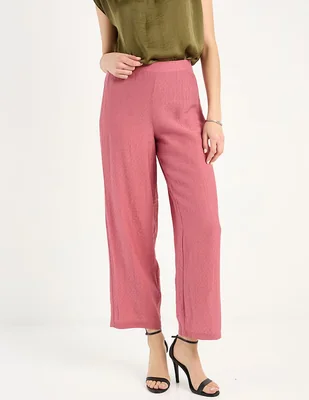 Pantalón capri Petite Studio wide leg para mujer