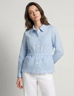 Chamarra casual Talbots de algodón para mujer