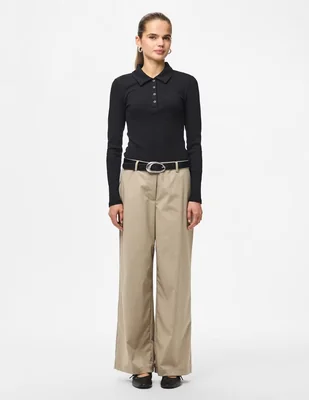 Pantalón Pieces recto para mujer