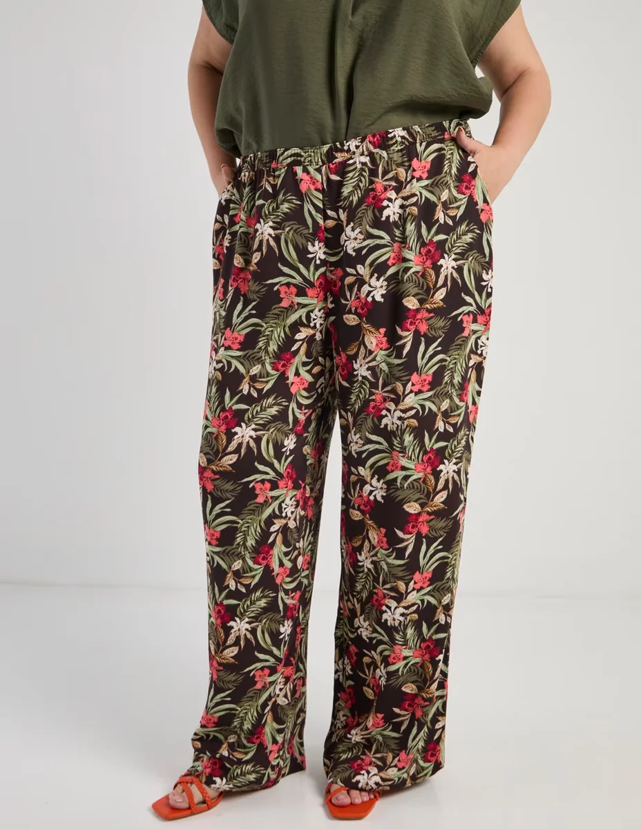 Pantalón relaxed liz claiborne amplio para mujer