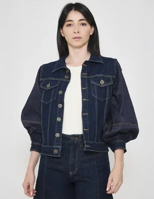 Chamarra Denim Padova de Mezclilla para mujer