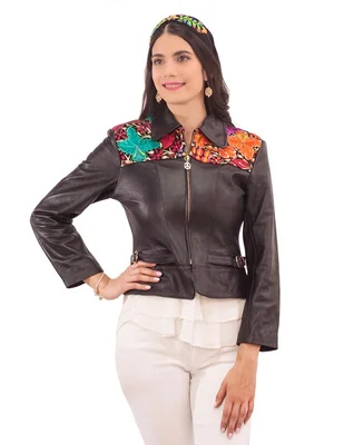 Chamarra Angelozano de piel para mujer