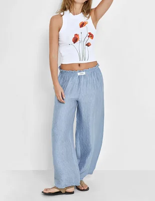 Pantalón easy pant Naelle wide leg para mujer
