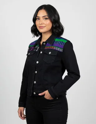 Chamarra casual Angelozano de mezclilla para mujer