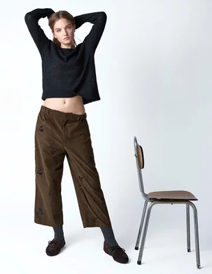 Pantalón relaxed Renatta&Go straight para mujer