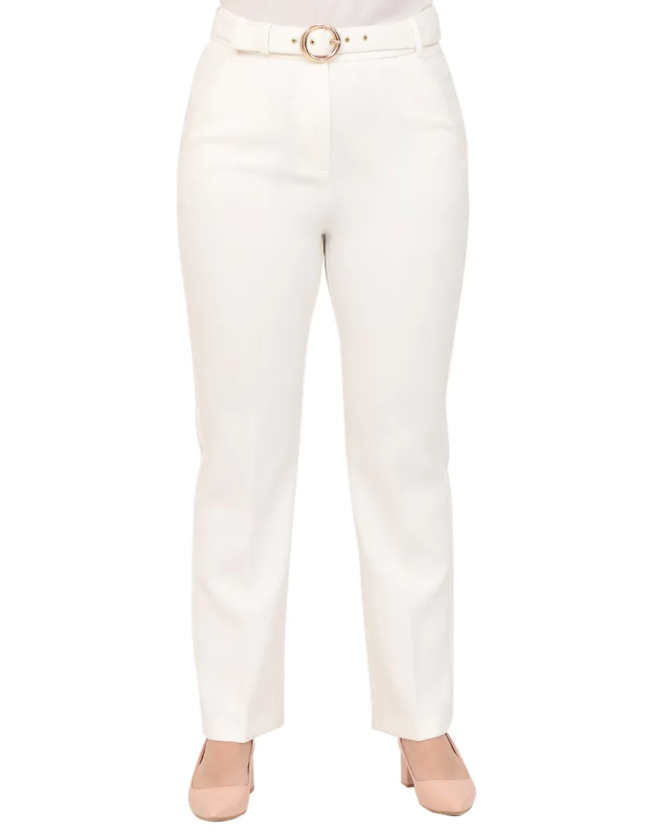 Pantalón de vestir duplan petite slim para mujer