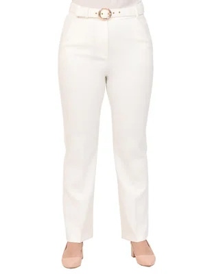 Pantalón de vestir duplan petite slim para mujer