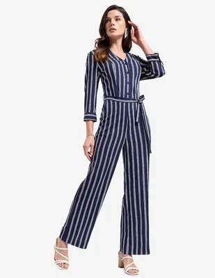 Jumpsuit Karla D' Liz estampado a rayas para mujer