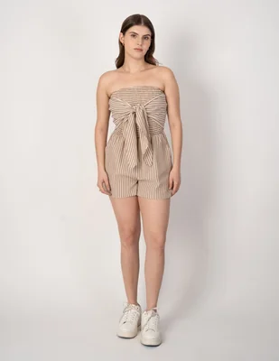 Jumpsuit salsa de poliéster casual estampado a rayas para mujer