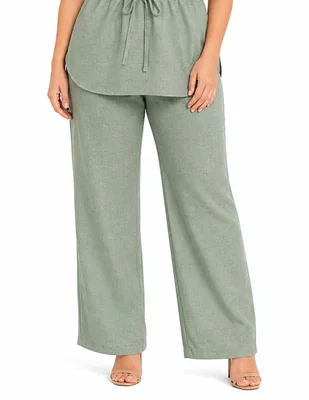 Pantalón relaxed lieb plus otoño amplio para mujer