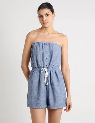 Jumpsuit coffee bean de algodón para mujer