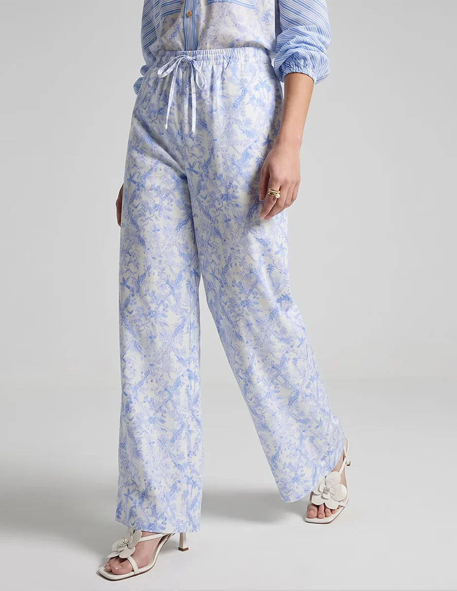 Pantalón relaxed Now & Then acampanado para mujer