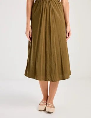 Falda midi Lieb Basics a la cintura