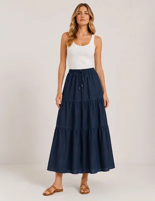 Falda maxi salty weekend a la cintura