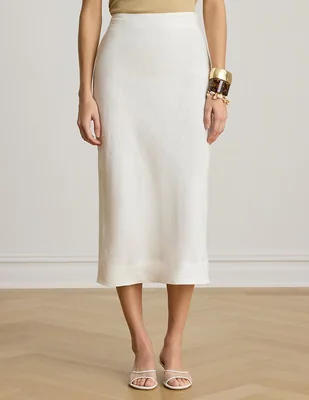 Falda midi Lauren Ralph Lauren a la cintura
