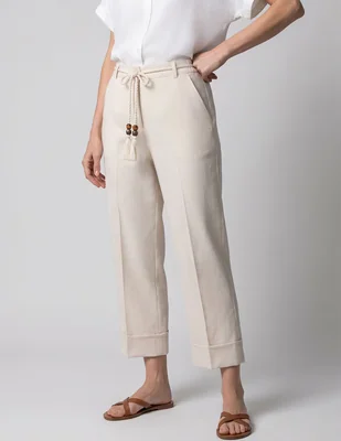 Pantalón capri Lorenza Blau slim para mujer