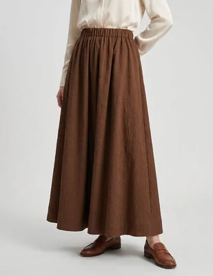 Falda maxi topshop de algodón a la cintura