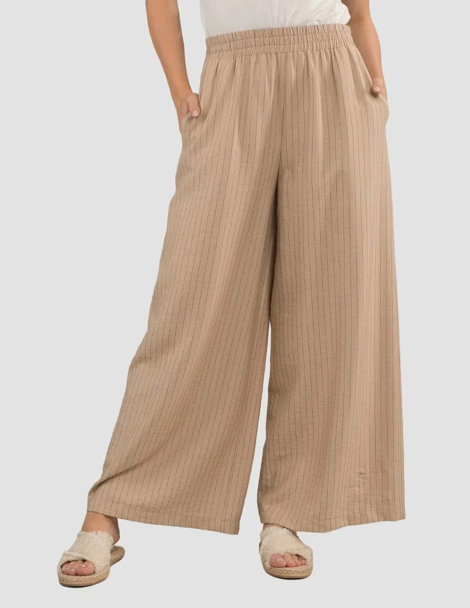 Pantalón regular tattoo amplio para mujer