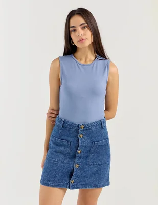 Falda corta Petite Studio a la cintura