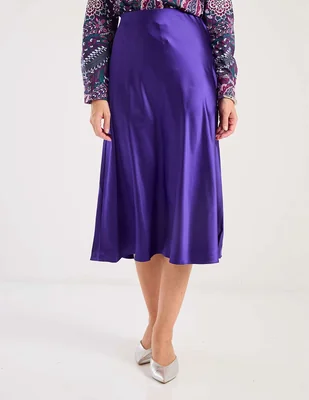 Falda midi Talbots a la cintura