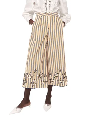 Pantalón coulotte Celia B amplio para mujer