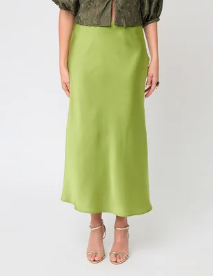 Falda midi Linea Pura a la cintura