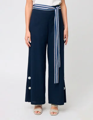 Pantalón de vestir Linea Pura recto para mujer