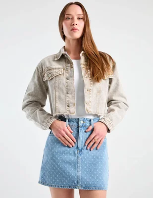 Falda mini vero moda de mezclilla a la cintura