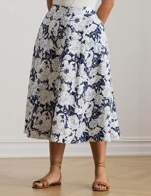 Falda crop Lauren Plus a la cintura
