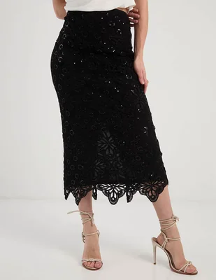 Falda midi Pennyblack a la cintura