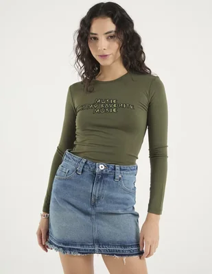 Falda corta Sexy Jeans de mezclilla a la cintura