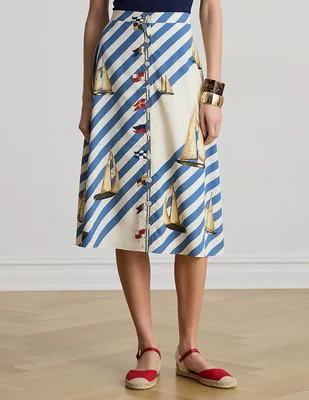 Falda midi Lauren Petite a la cintura