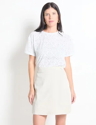 Falda mini Pieces a la cintura