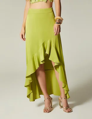 Falda larga Studio F Glam Night cintura alta