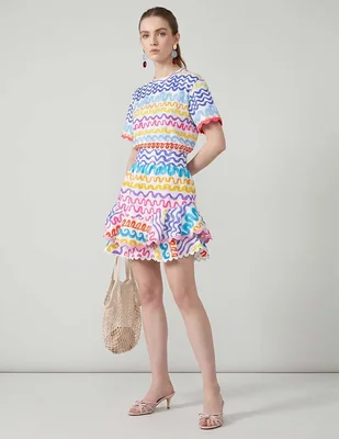 Falda mini celia b a la cintura
