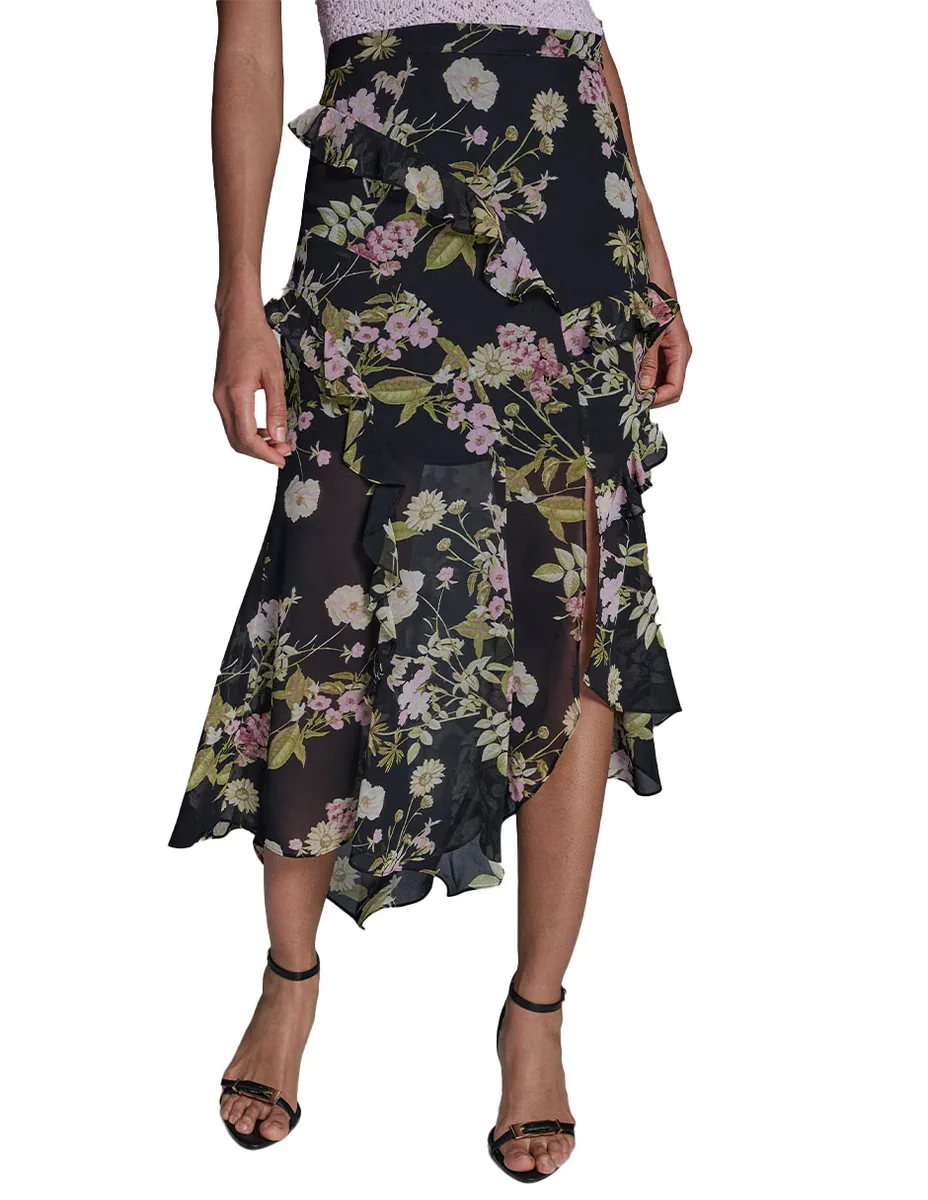 Falda midi Bcbg a la cintura