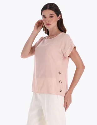 Blusa Charme manga corta para mujer