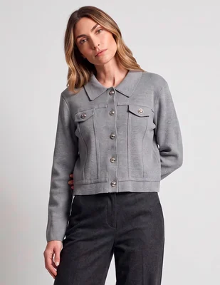Suéter davinchy cuello camisero para mujer