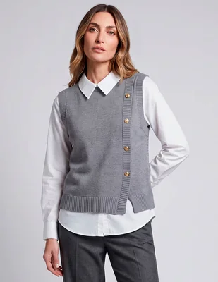 Suéter davinchy cuello camisero para mujer