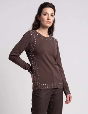 Suéter davinchy cuello redondo para mujer