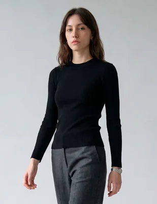 Suéter pieces cuello redondo para mujer
