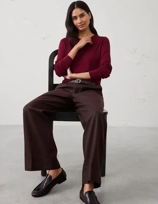 Suéter cuello redondo para mujer