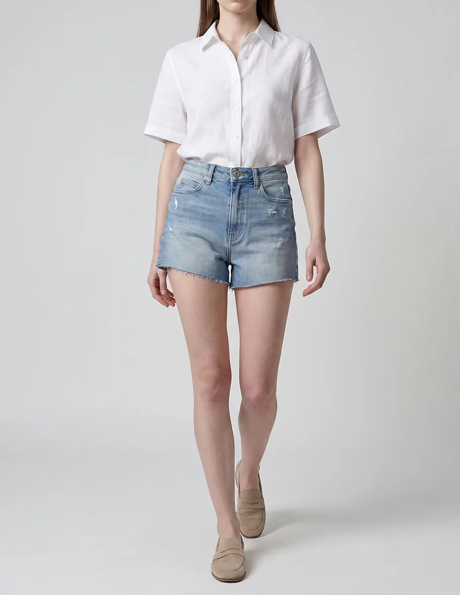 Short/Bermuda Sexy Jeans De Mezclilla Para Mujer