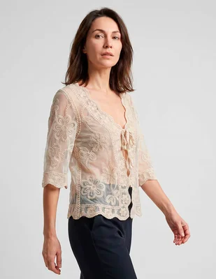 Suéter rabbit cuello chal para mujer