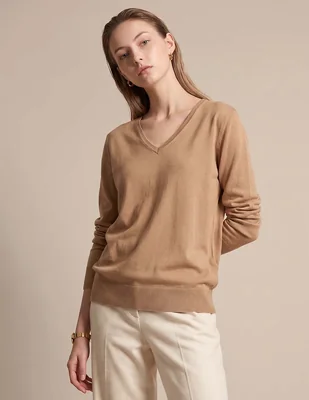 Suéter cuello v para mujer