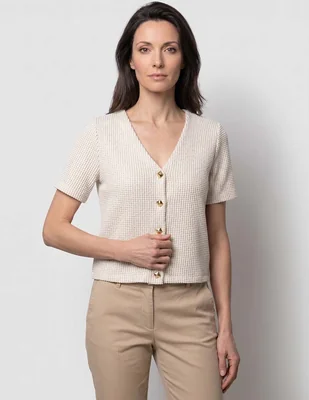 Suéter Damaia Atelier cuello V para mujer