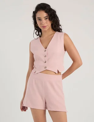 Short Coffee Bean de poliéster para mujer