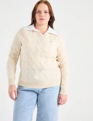 Suéter Tommy Plus cuello redondo para mujer