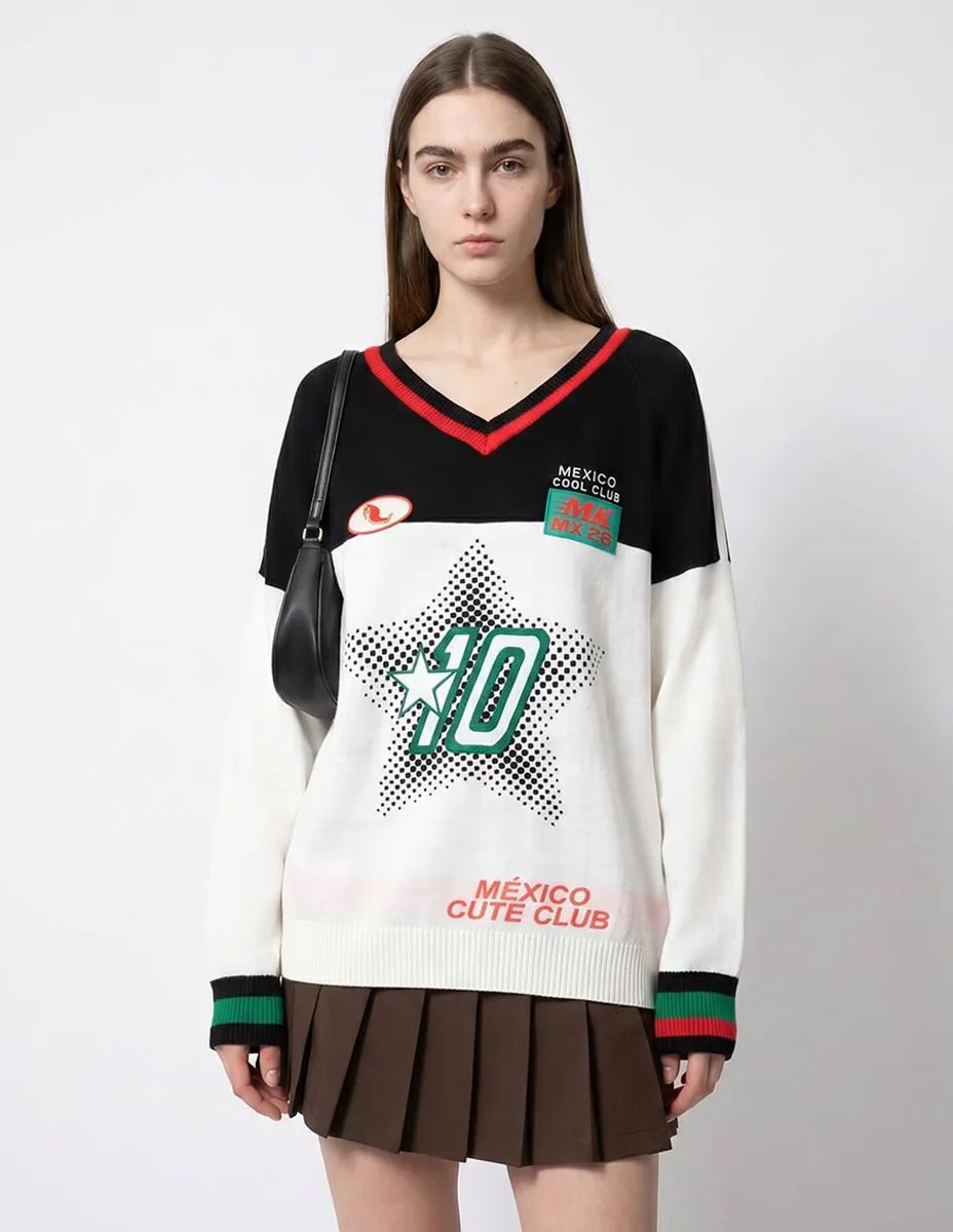 Suéter ppaayyss cuello v para mujer